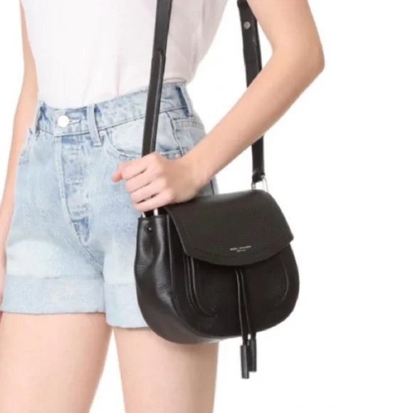 Marc Jacobs Black Pebbled Leather Saddle Crossbody Bag - Picture 6 of 7